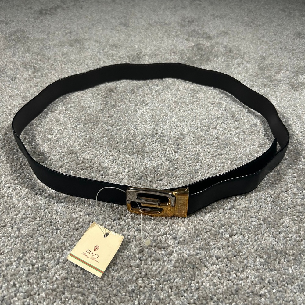 Gucci Accessory Collection Reversible Leather Belt Black Brown G Buckle 036/9231 - Picture 2 of 4
